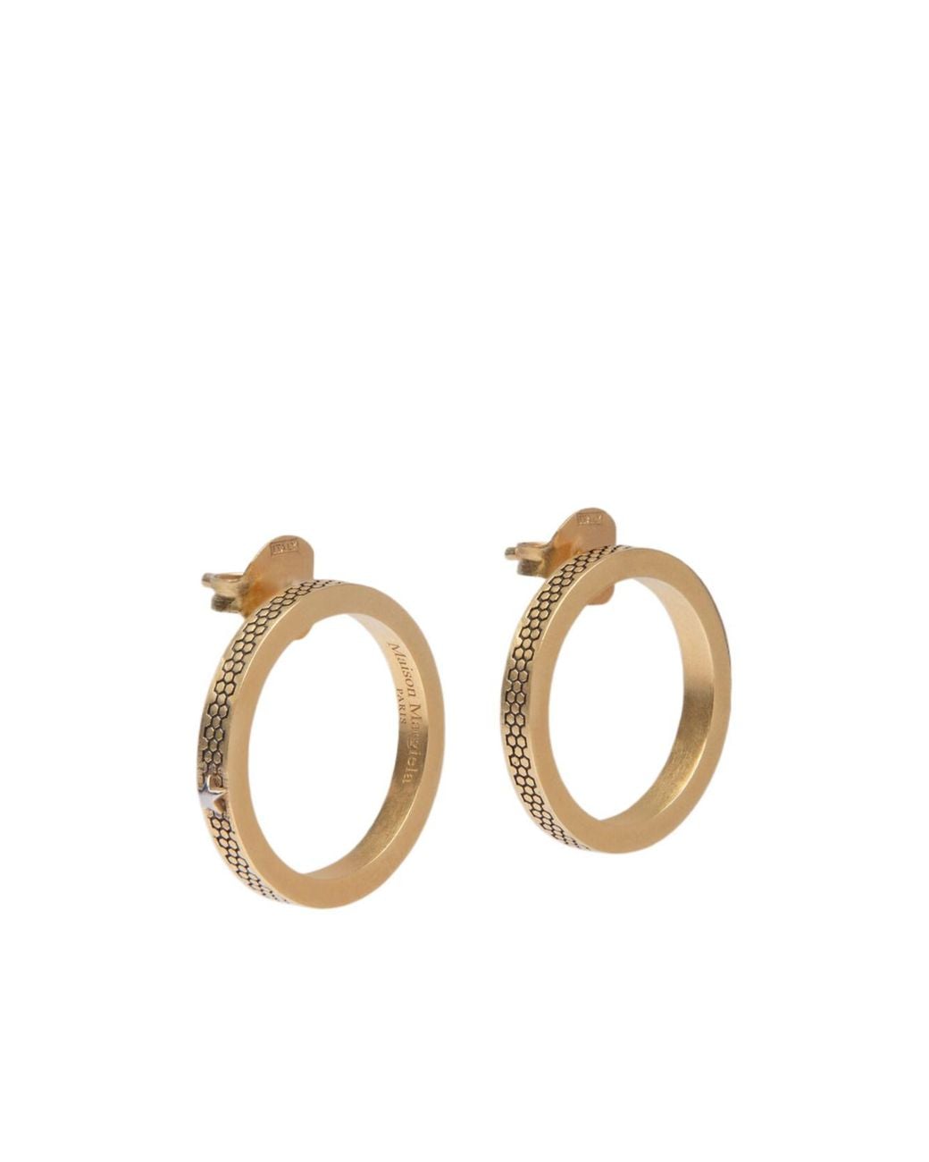 Maison Margiela Metallic Star Circular Studded Earrings for men