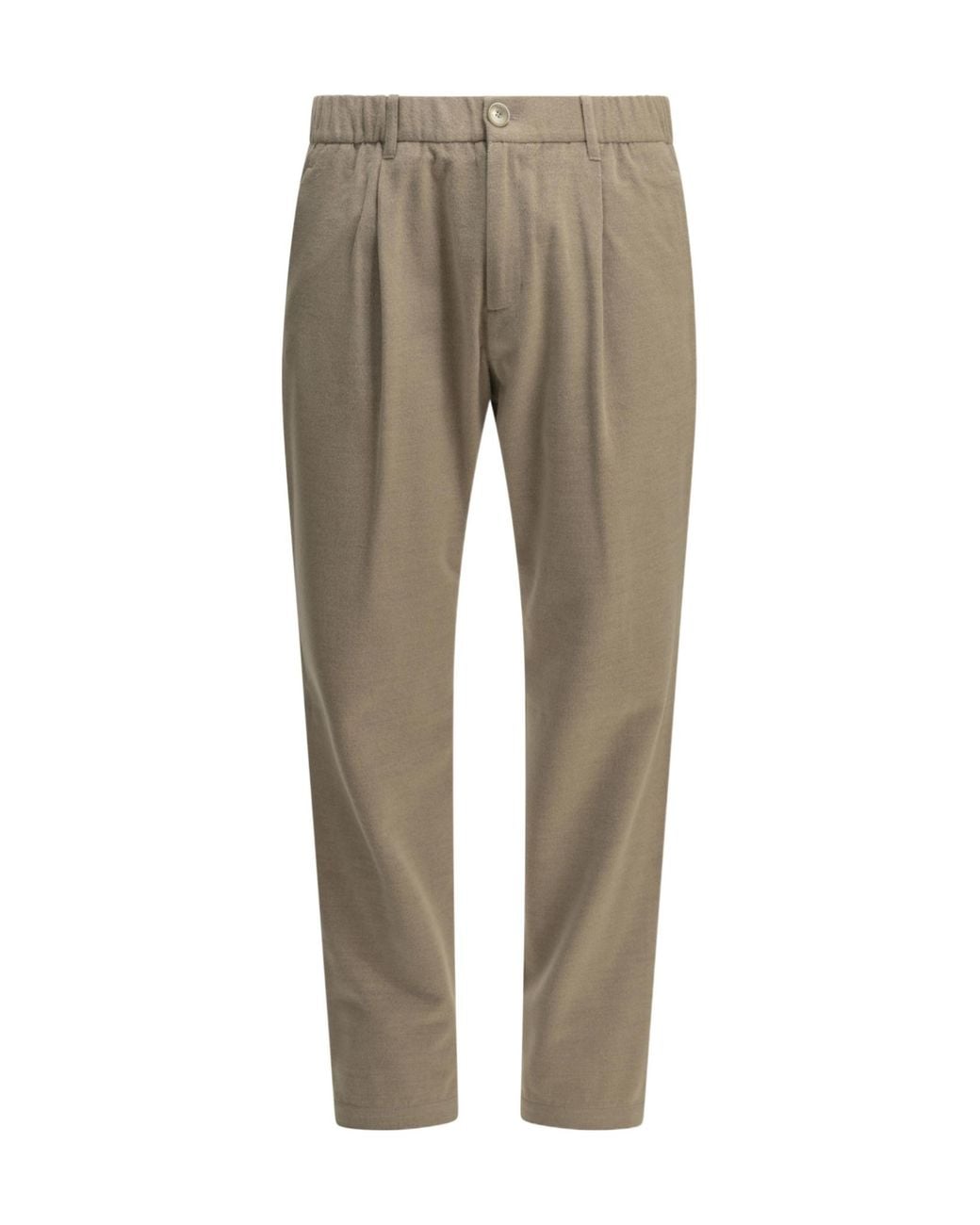 Herno Gray Elasticated Waist Straight-Leg Trousers for men