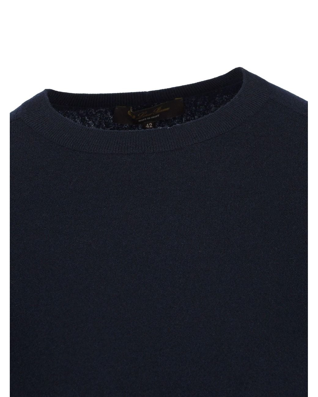 Loro Piana Blue Piuma Round Neck Sweater