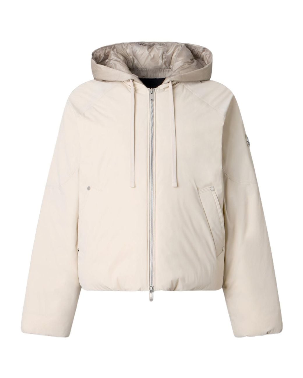 Moose Knuckles Natural Tegan Down Bomber Jacket