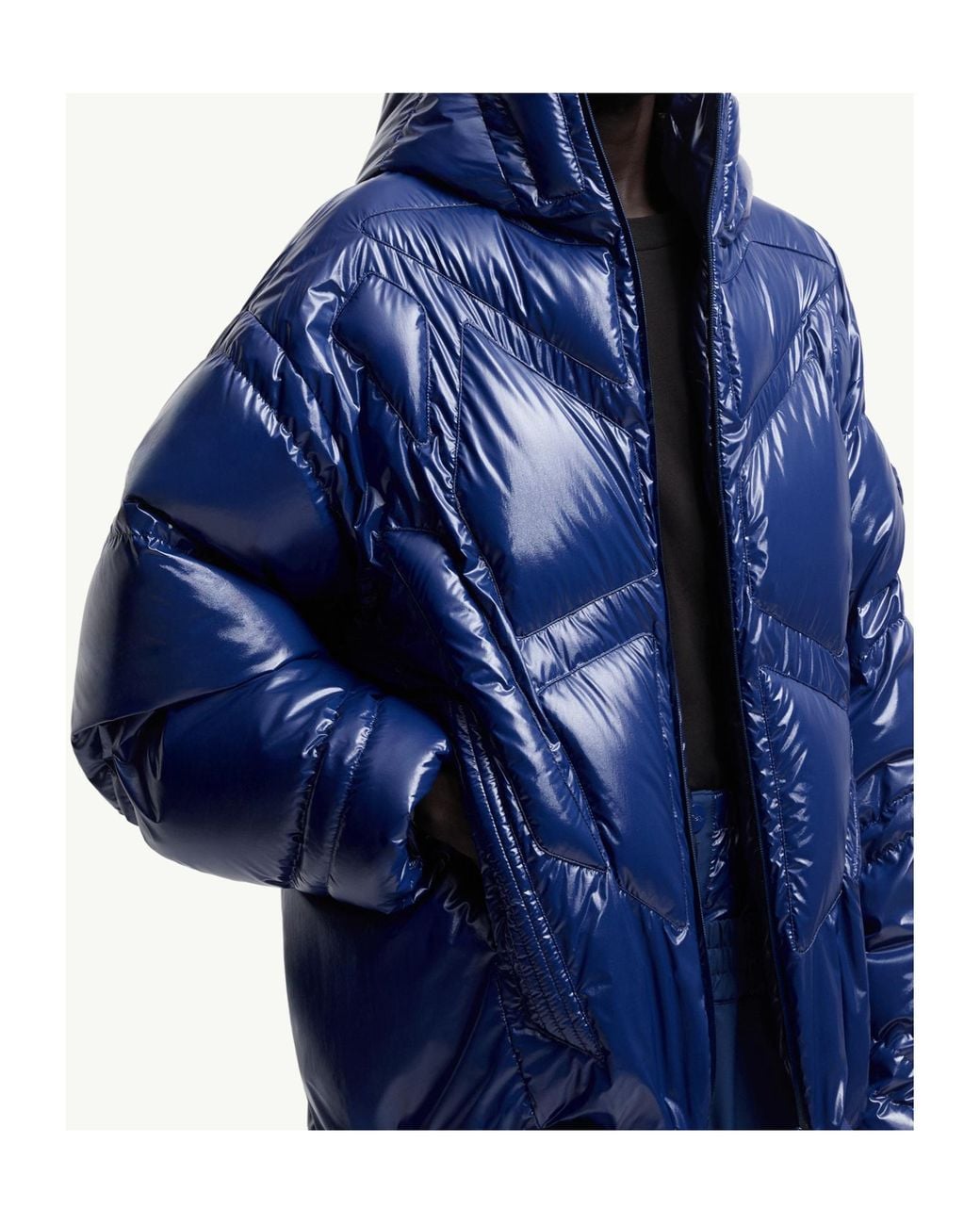 Moncler Blue Long-Sleeved Down Jacket for men