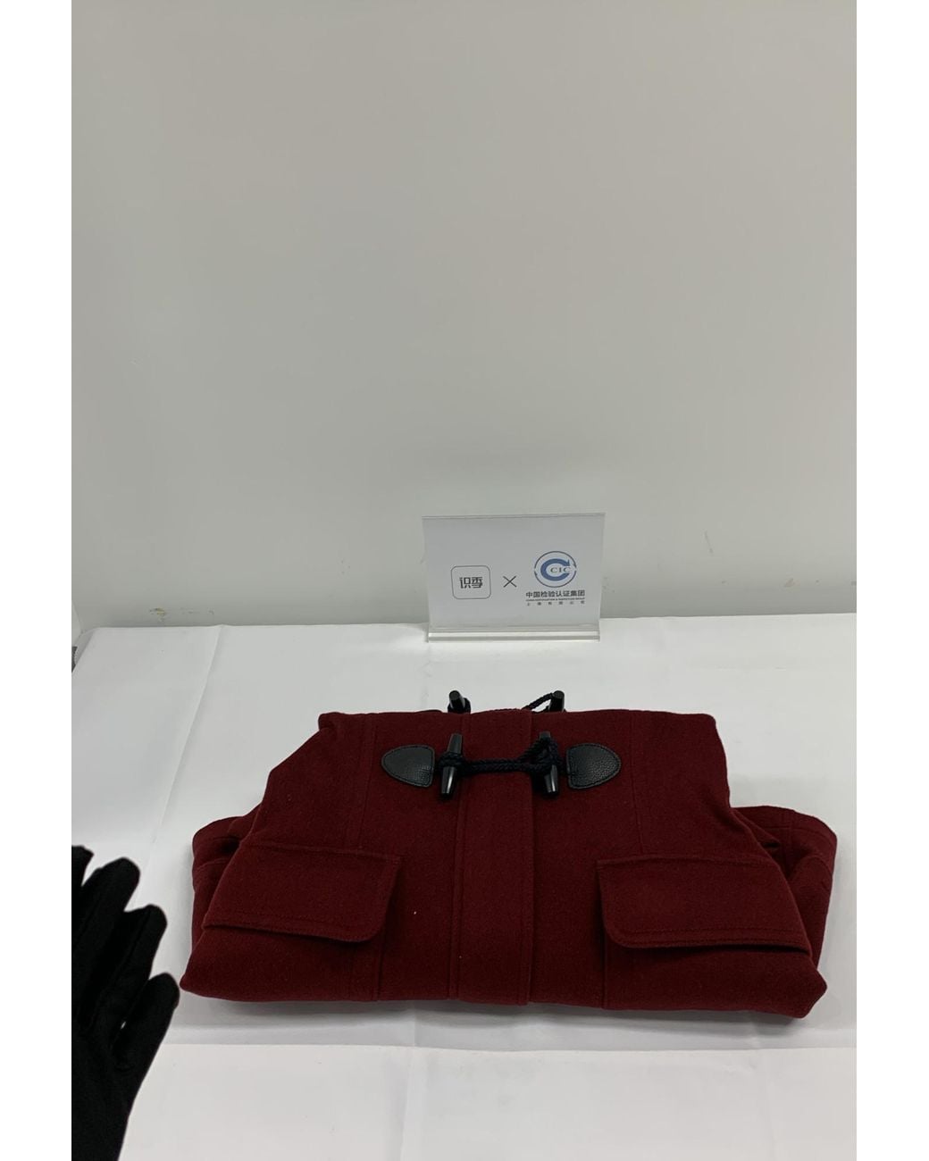Burberry Red Hooded Overcoat