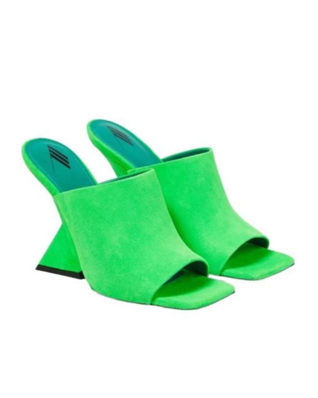 The Attico Green Cheope High-Heeled Sandals