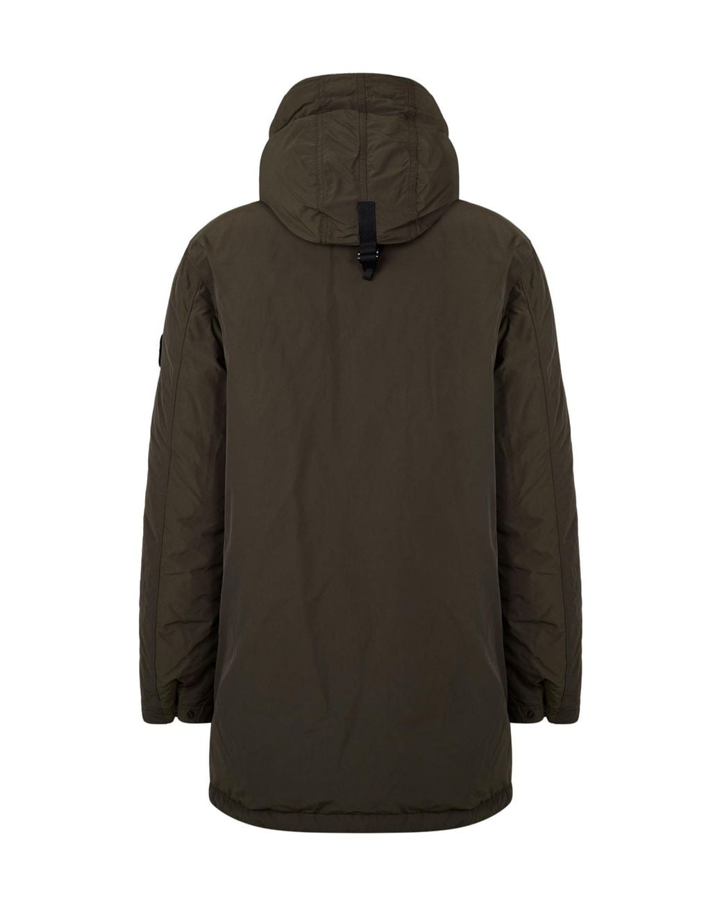Stone Island Green Midlength Hooded Coat for men