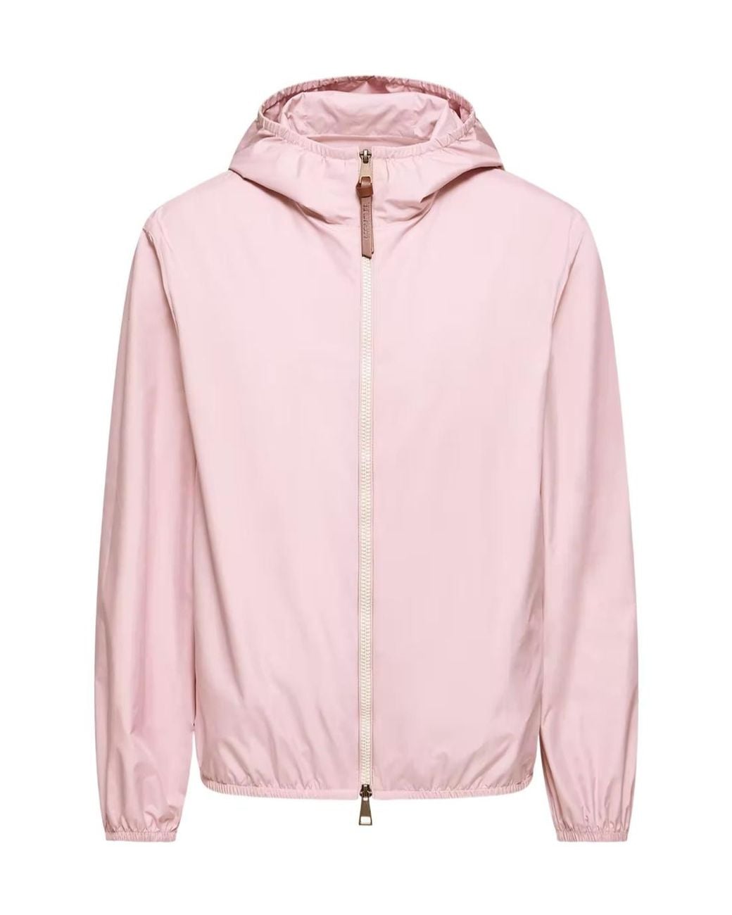 Moncler Pink Logo Patch Hooded Jacket
