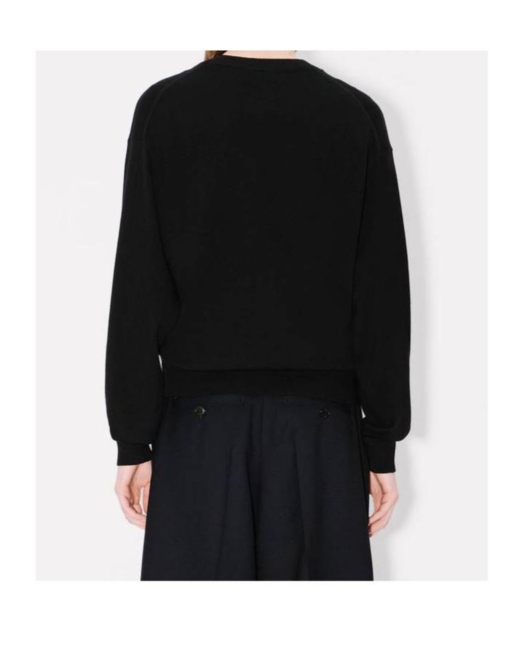 KENZO Black Boke Flower Embroidered Jumper