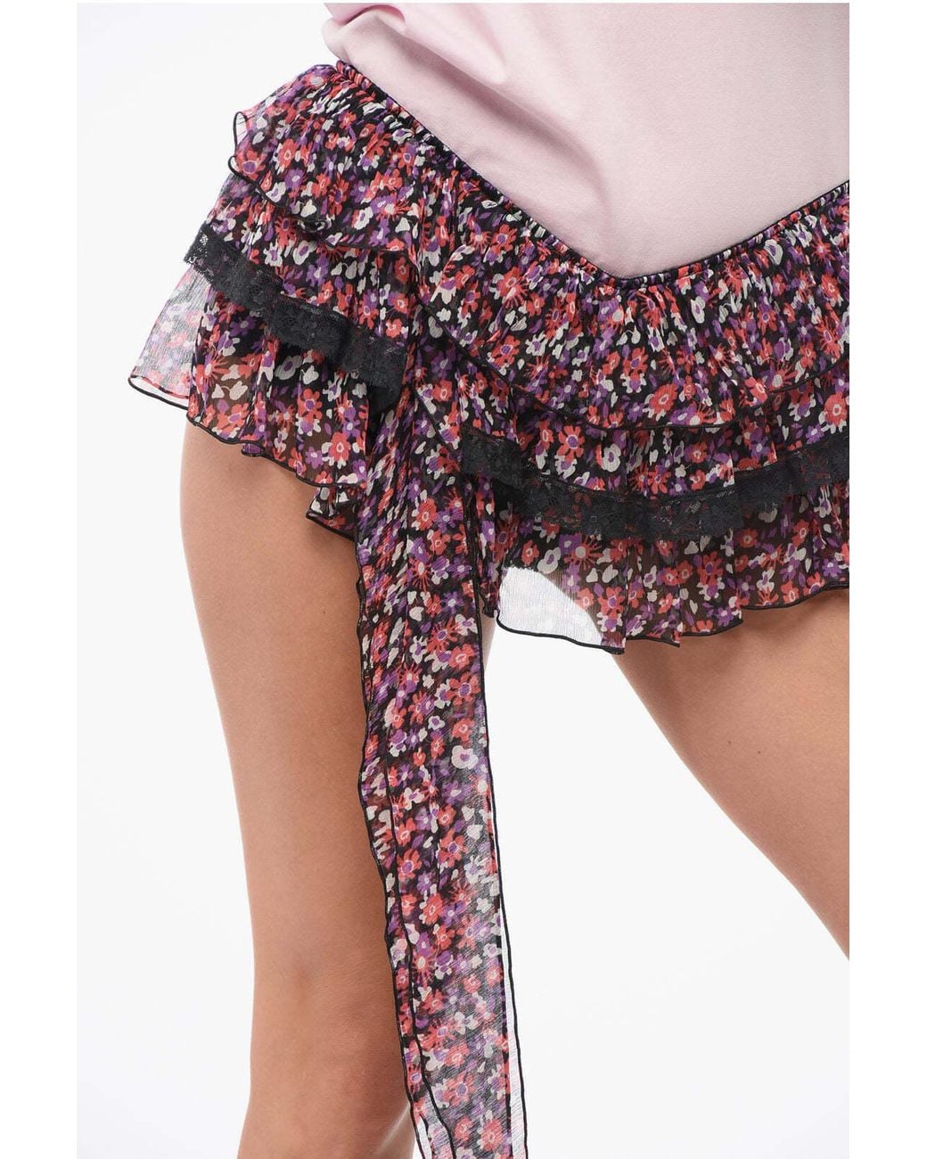 DSquared² Multicolor Ruffle Shorts