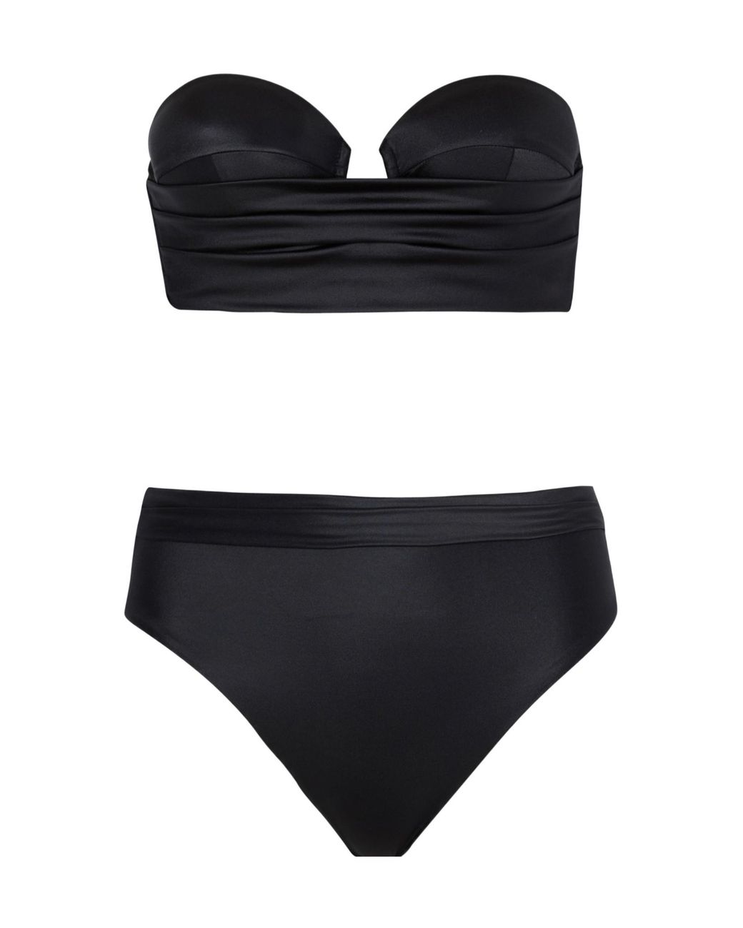 Balmain Black Two-Piece Swimsuit