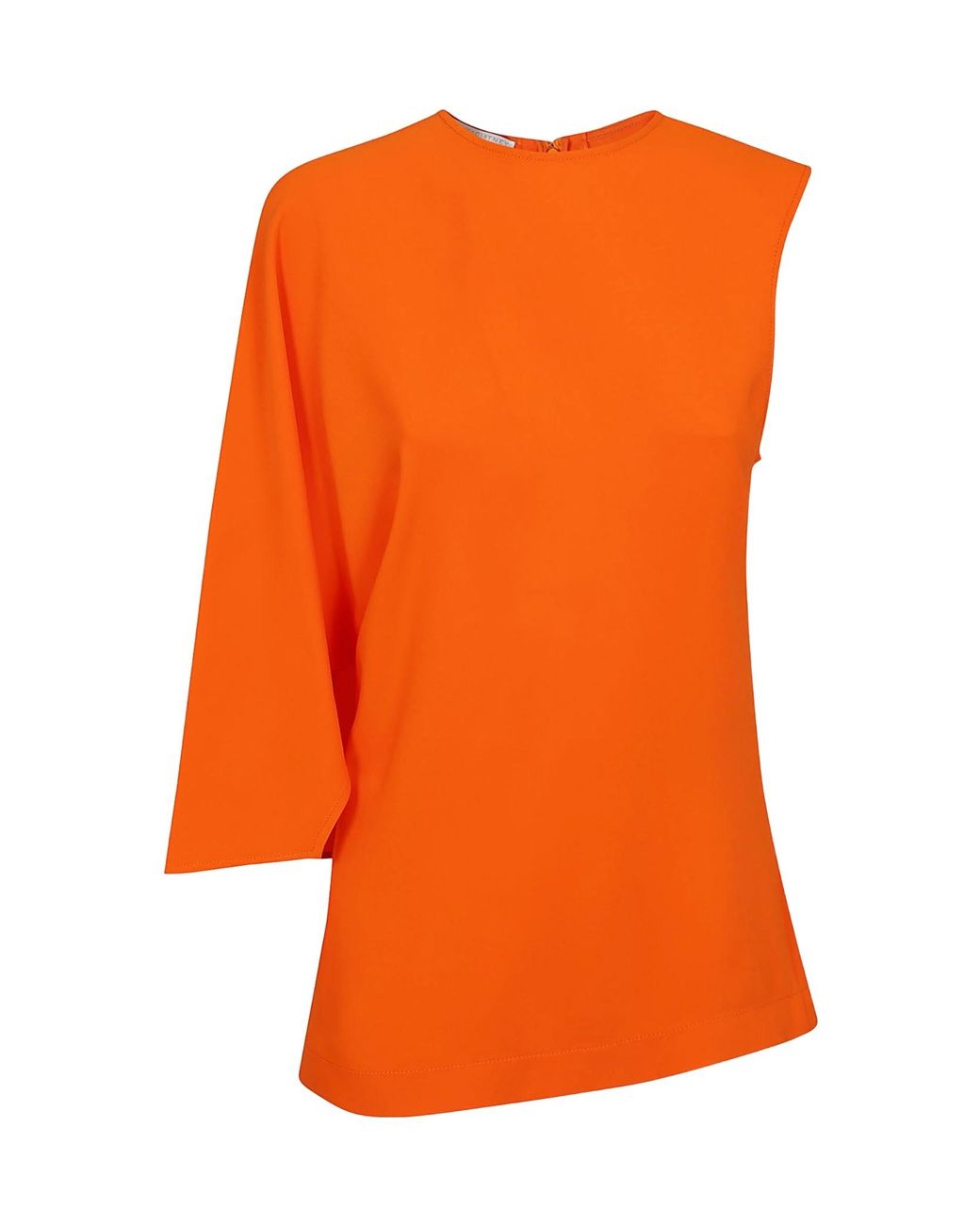 Stella McCartney Orange Asymmetric Cape-Detailed Top