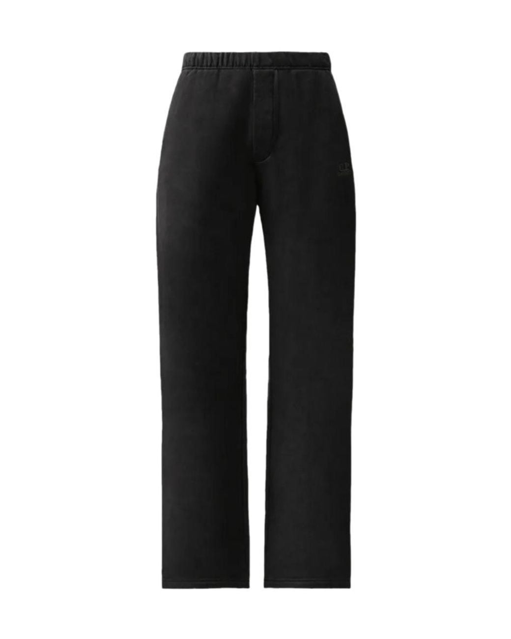 C P Company Black Logo-Embroidered Track Pants for men