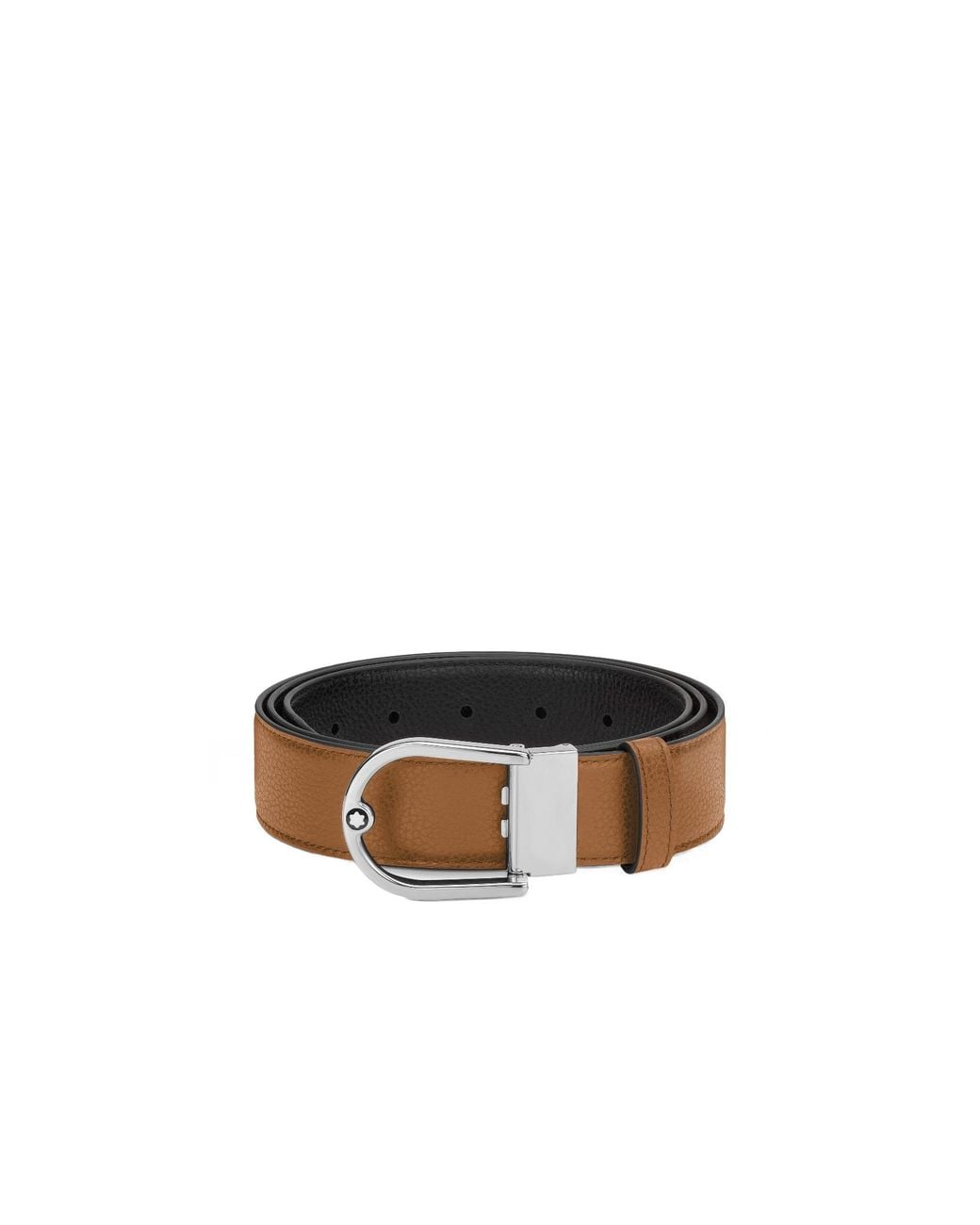 Montblanc Multicolor Reversible Horseshoe Buckle Leather Belt for men