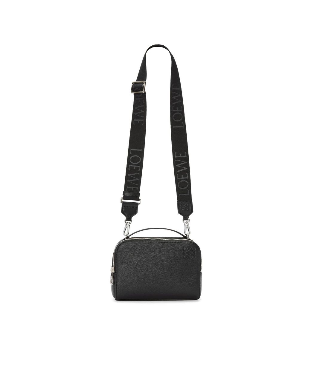 Loewe Black Logo Embossed Mini Camera Bag for men