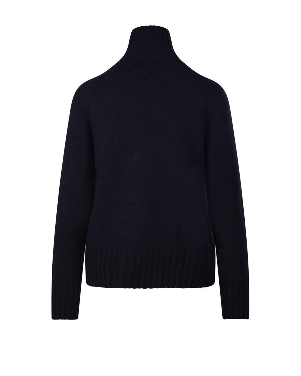 Max Mara Blue Mantova High Neck Knitted Sweater