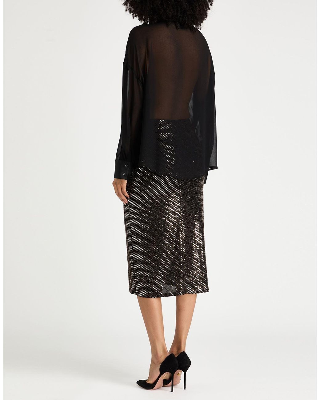 Sportmax Black Shirt Polyester, Elastane