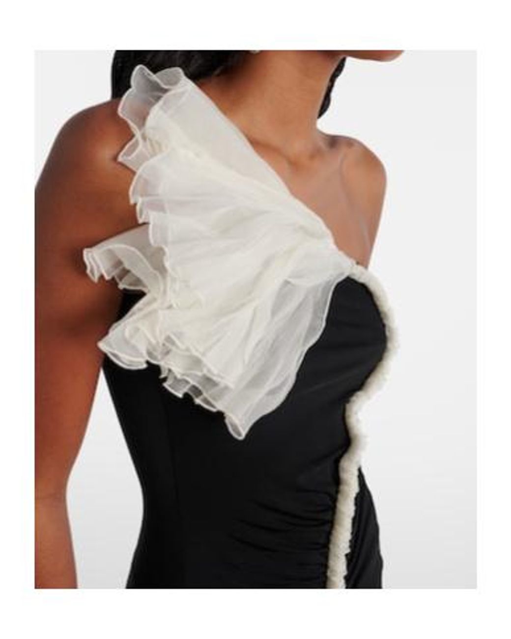 Nensi Dojaka Black Asymmetrical Mini Dress
