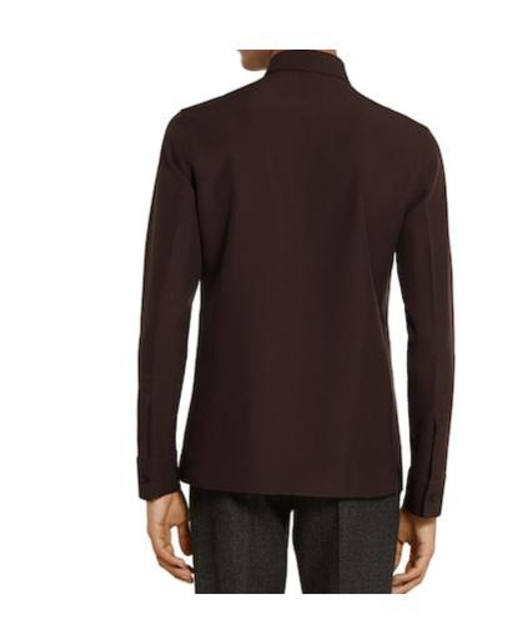 Gucci Brown Horsebit-Embellished Twill Shirt for men