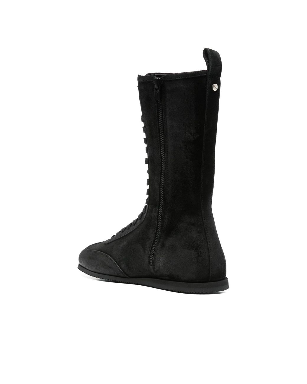 Ann Demeulemeester Black Lace-Up Boots