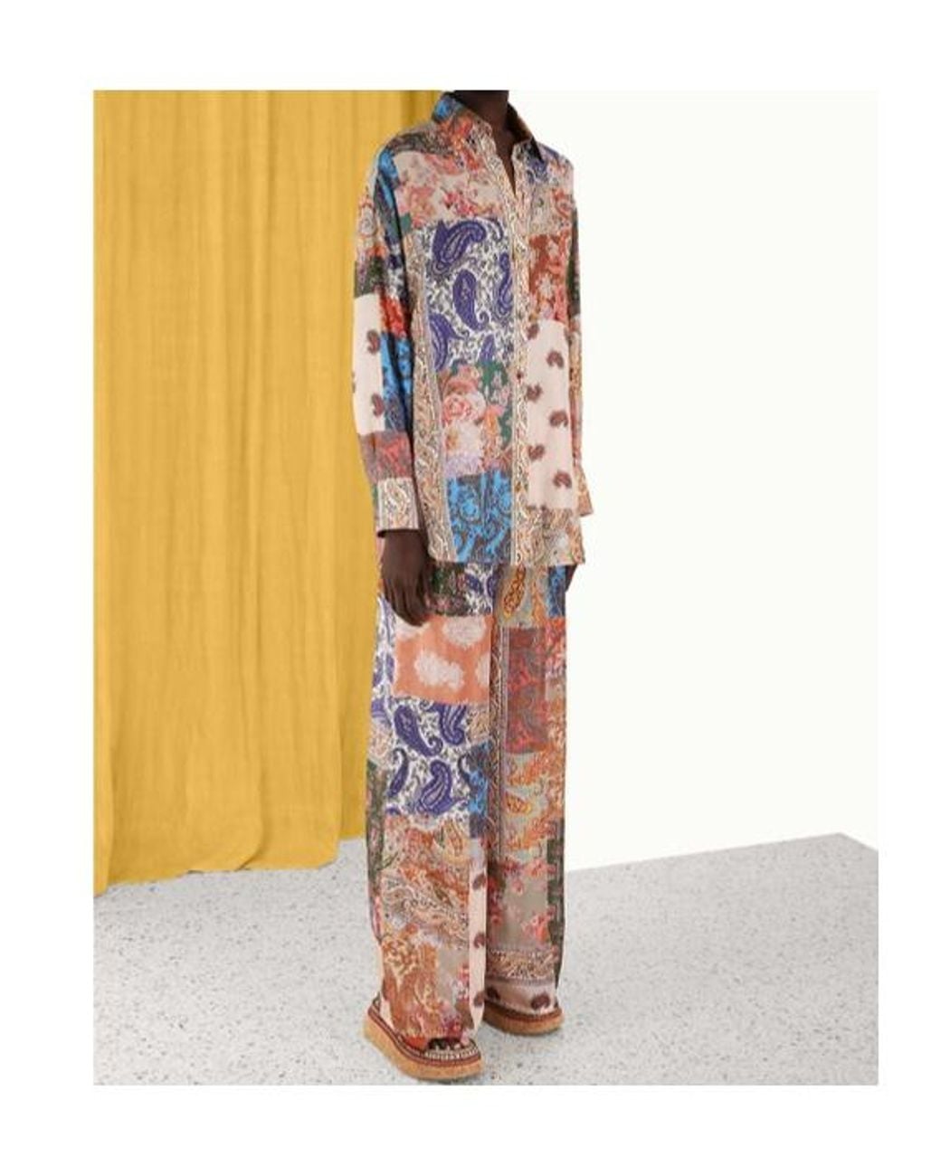 Zimmermann White Devi Graphic Print Buttoned Shirt