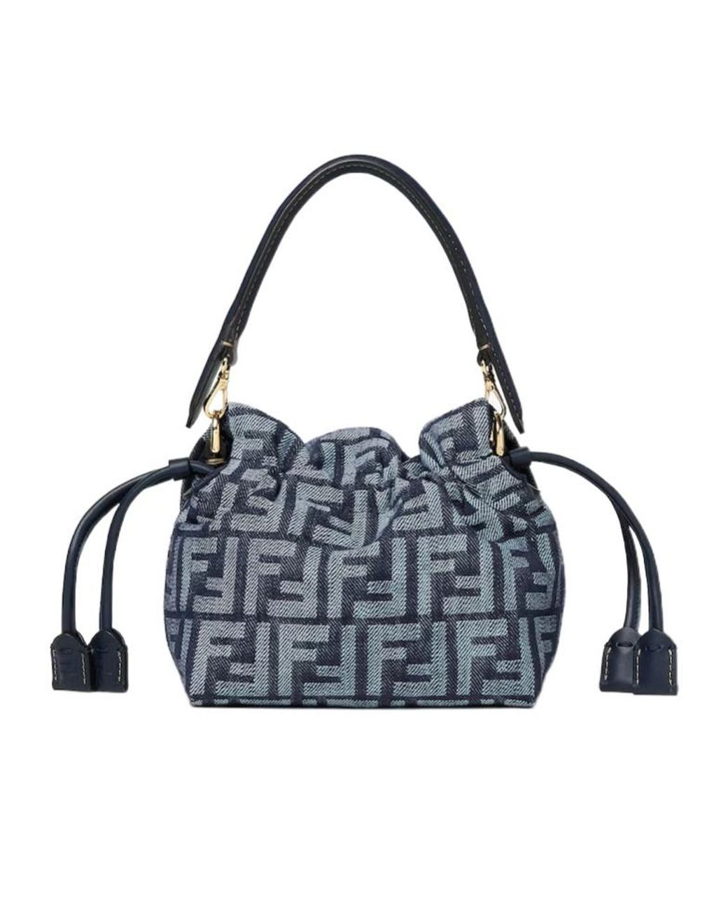 Fendi Blue Mamma Baguette Small Tote Bag