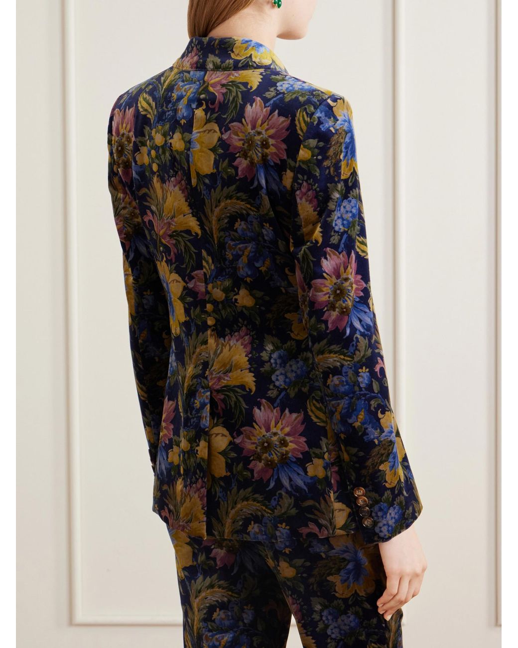 Etro Blue Printed Blazer