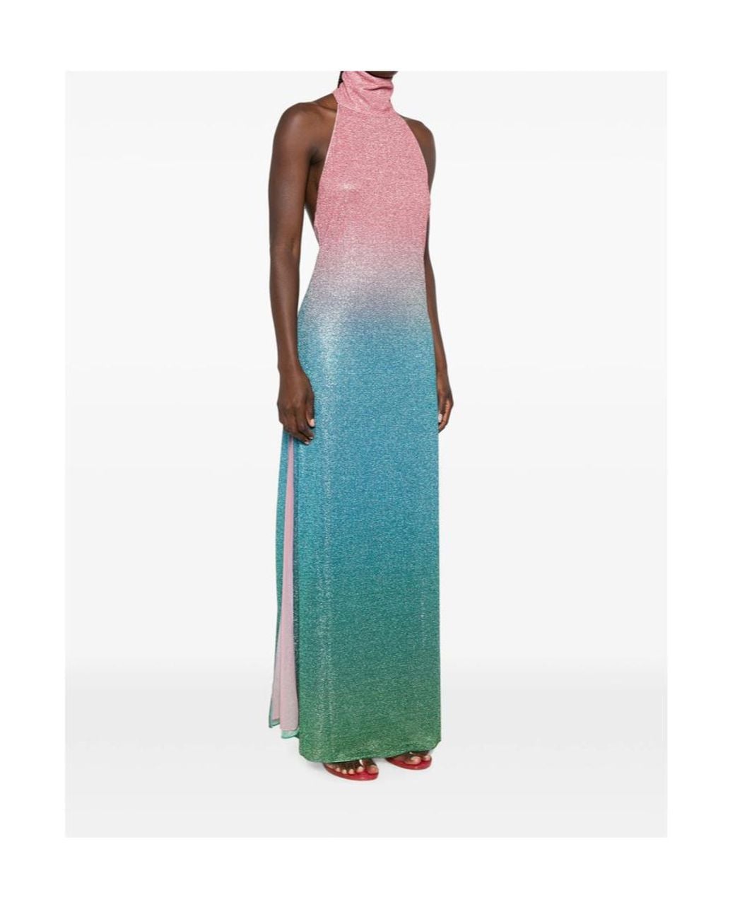 Oseree Blue Sleeveless Dress