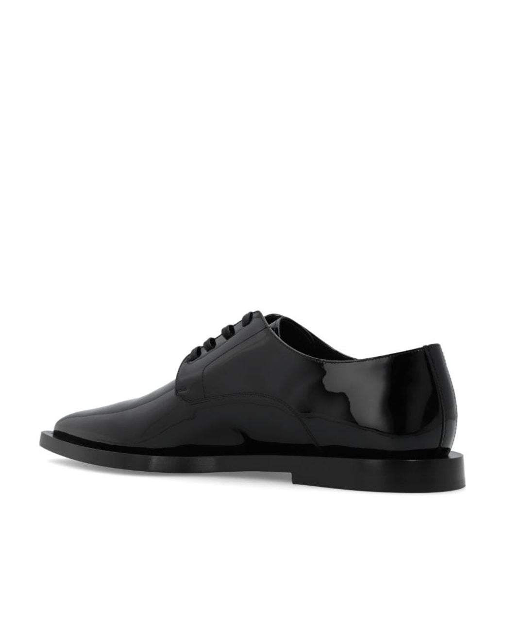 Dolce & Gabbana Black Pointed-Toe Derby Shoes for men