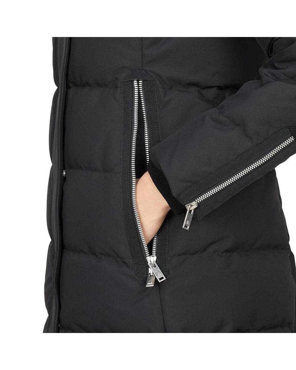 Moose Knuckles Black Long-Sleeved Down Jacket