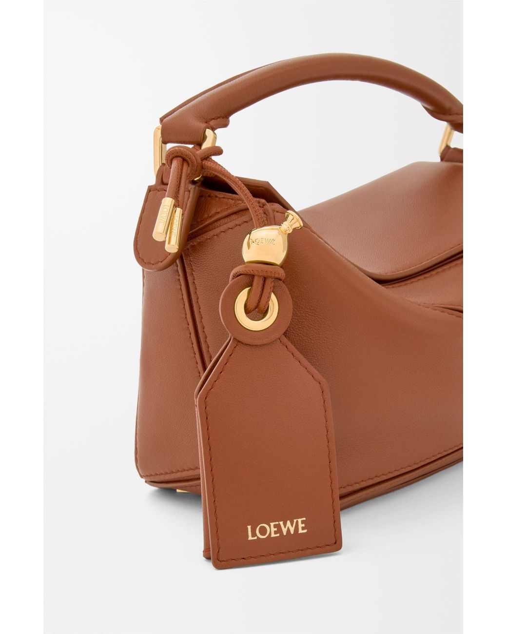 Loewe White Mini Featherlight Puzzle Bag