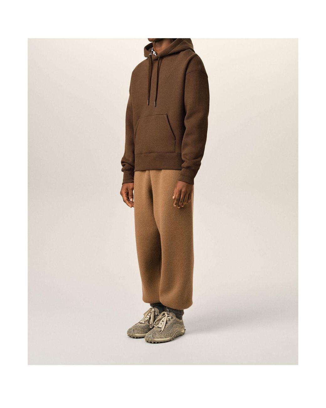 AMI Brown Long-Sleeve Sweatshirt for men