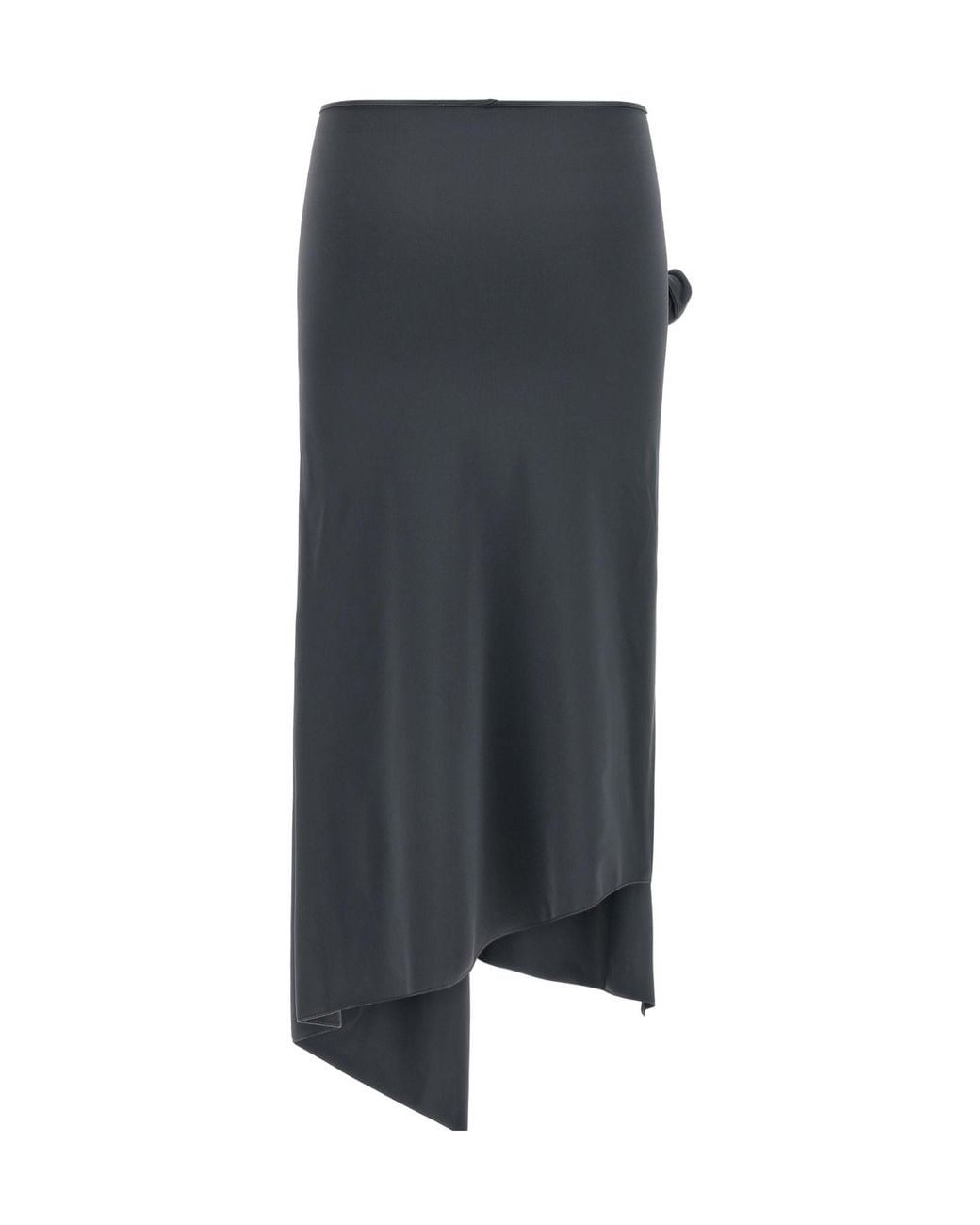 Coperni Gray Flower Slit Asymmetric Hem Skirt