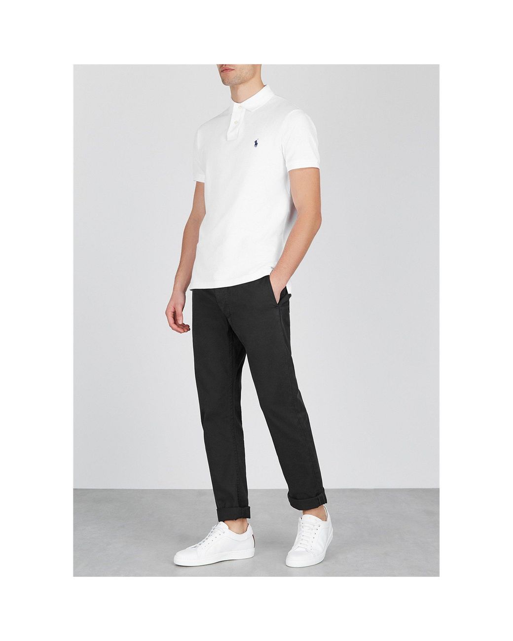 Polo Ralph Lauren White Short-Sleeved Polo Shirt for men