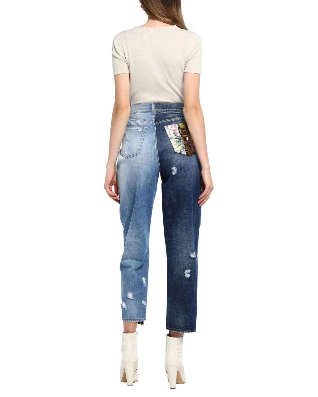 Dolce & Gabbana Blue Momfit Jeans