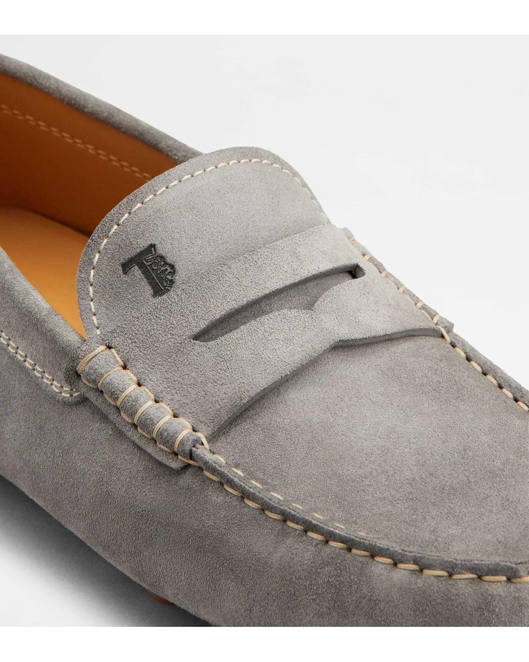 Tod's Gray Gommino Slip-On Loafers for men