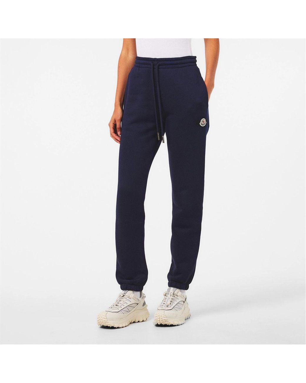 Moncler Blue Elastic Waist Track Pants