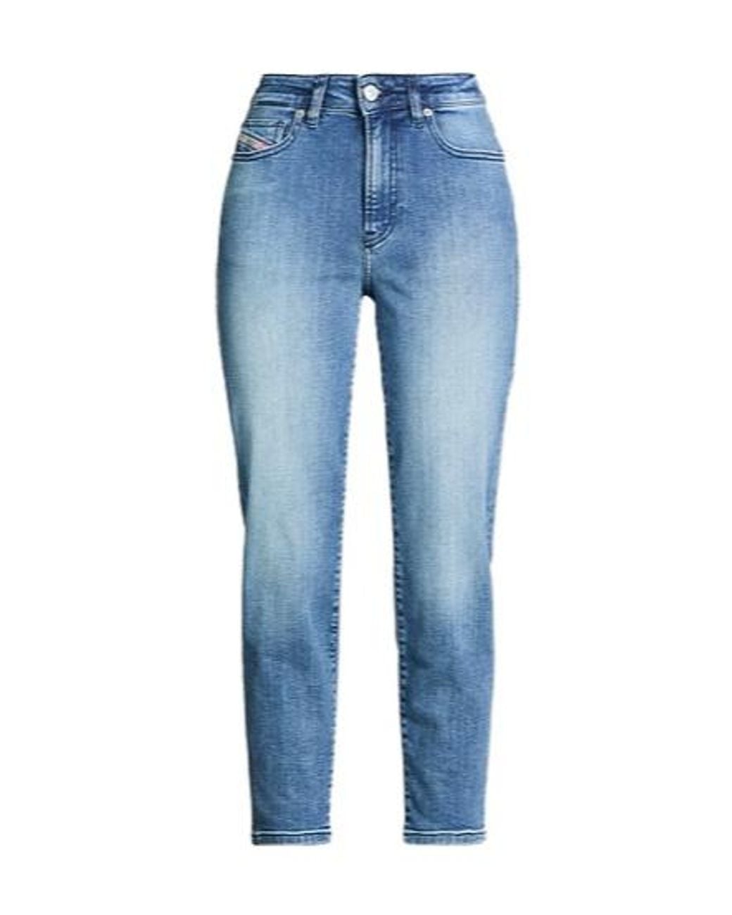 DIESEL Blue Mid-Waisted Tapered Jeans
