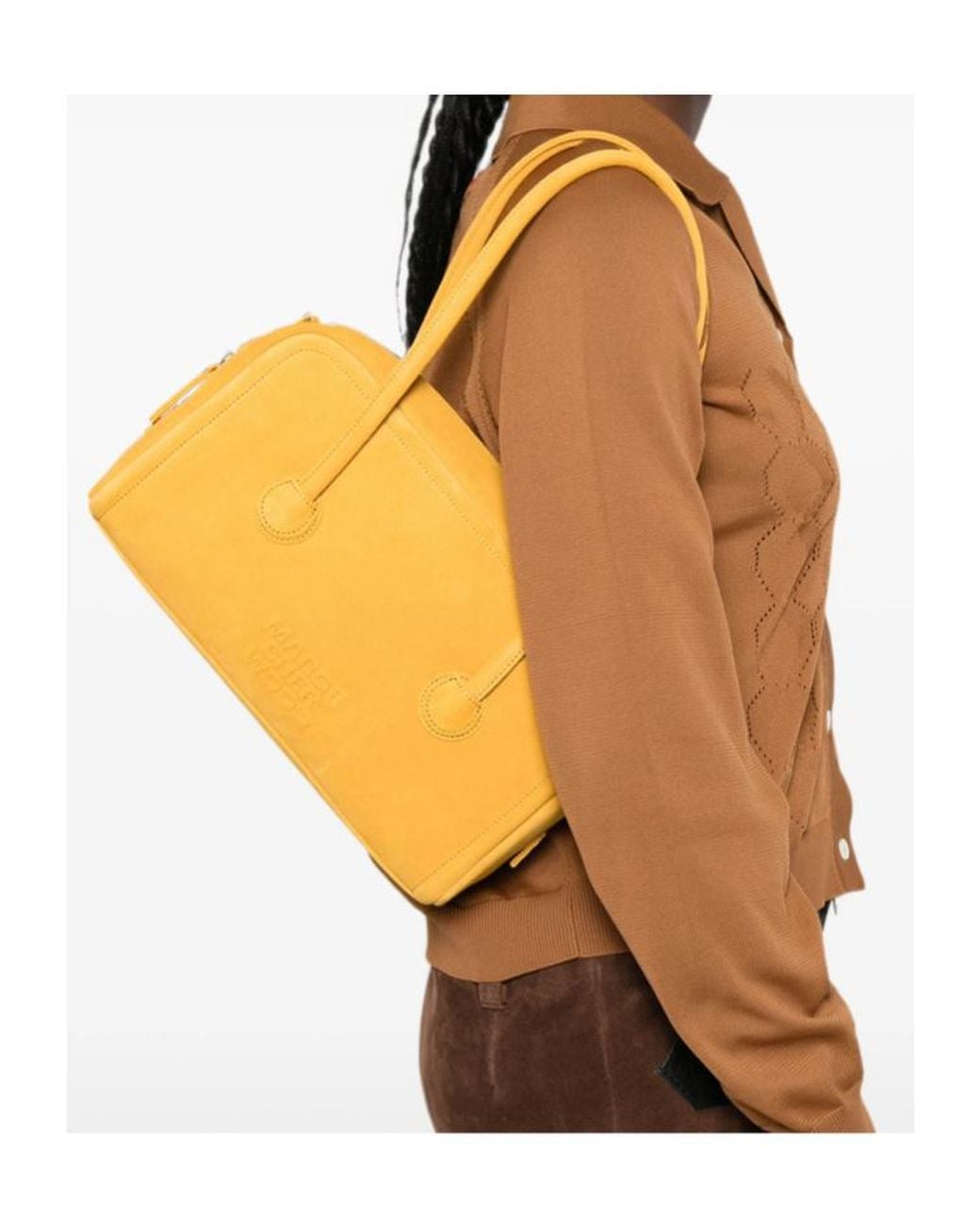 MARGE SHERWOOD Yellow Zippered Shoulder Bag