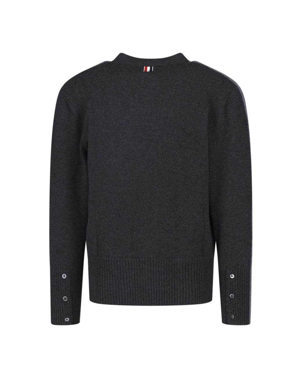 Thom Browne Gray Baby Cable Stitch 4-Bar Cardigan for men