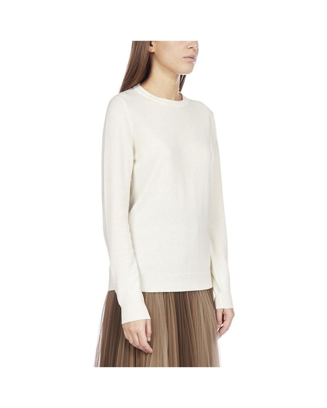 Brunello Cucinelli White Crewneck Knitted Jumper