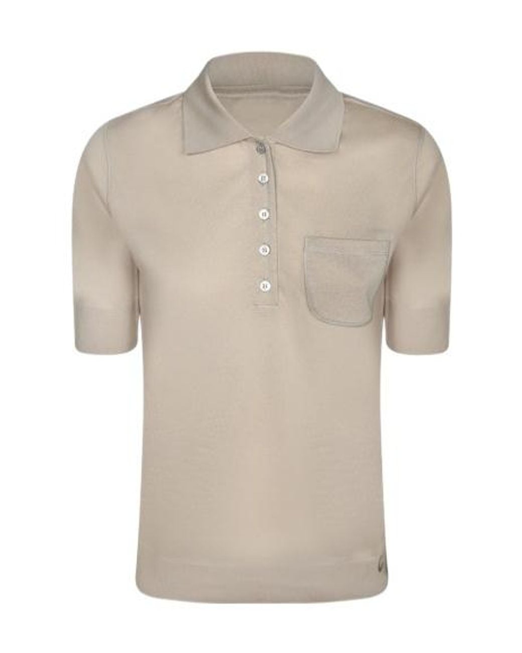 Herno Natural Short-Sleeved Polo Shirt