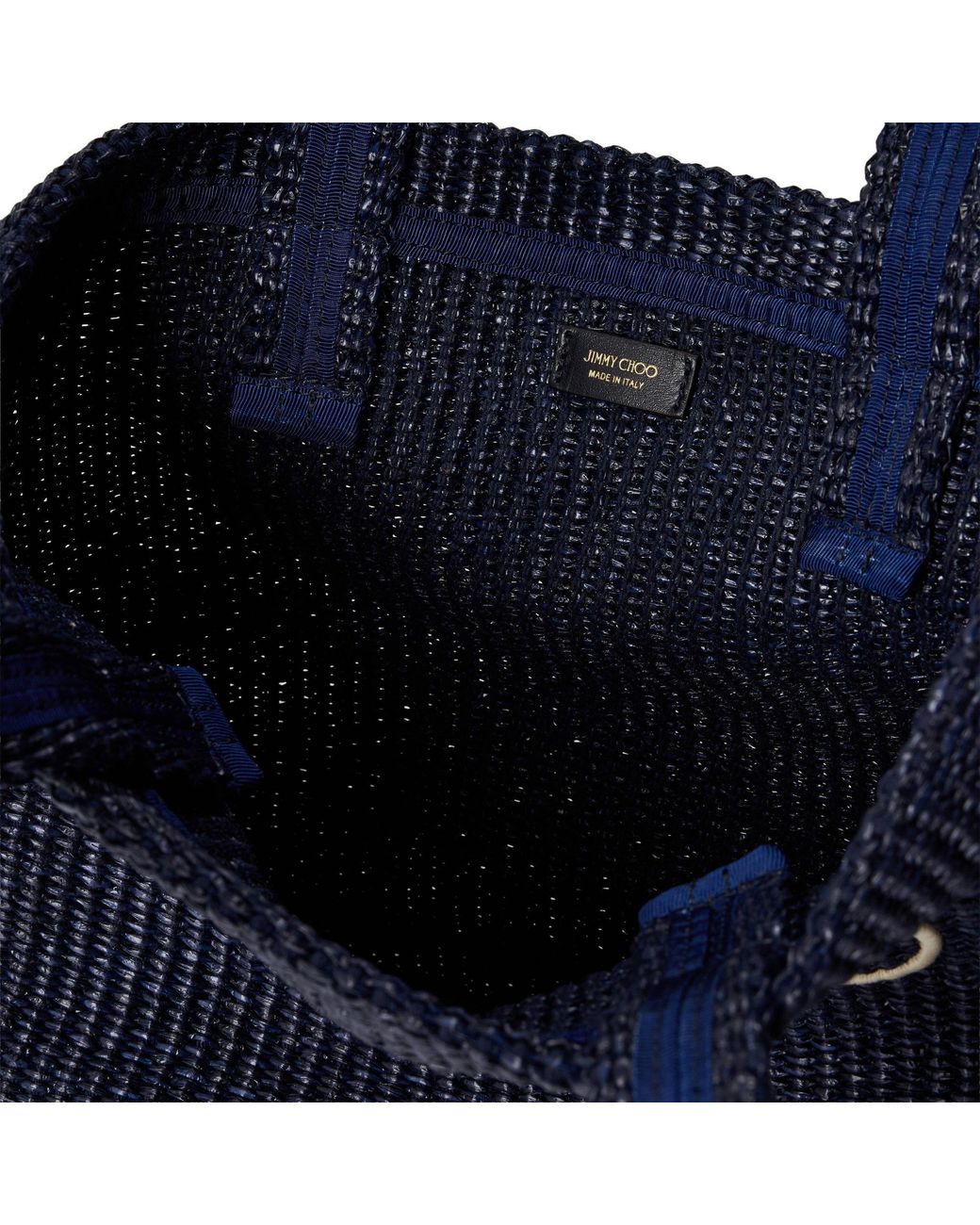 Jimmy Choo Blue Simple Straw Bag