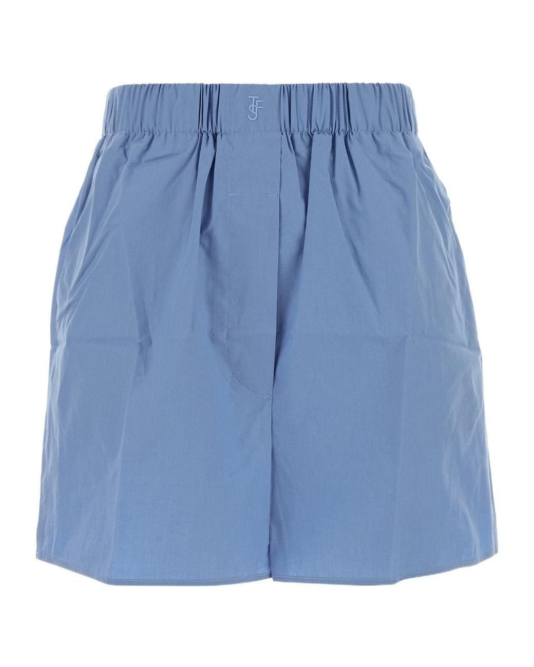 Frankie Shop Blue Elastic-Waist Shorts