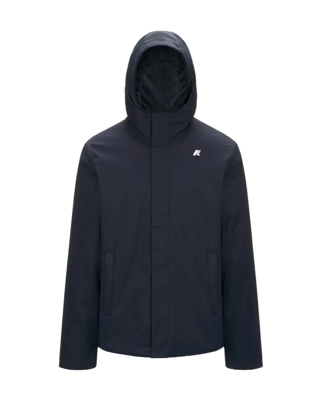 K-Way Blue Logo Hooded Casual Jacket for men
