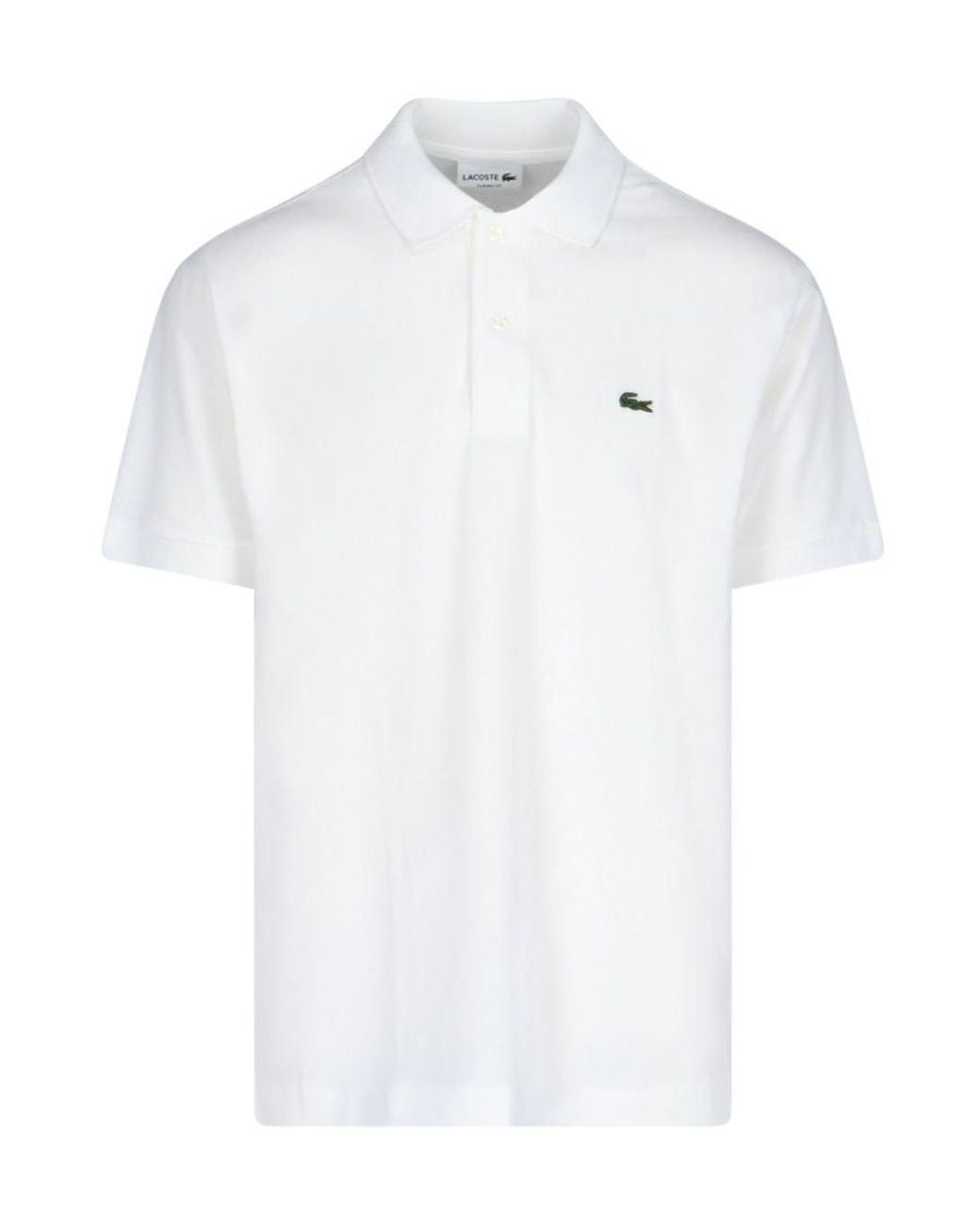 Lacoste White L.12.12 Embroidered-Logo Polo Shirt for men