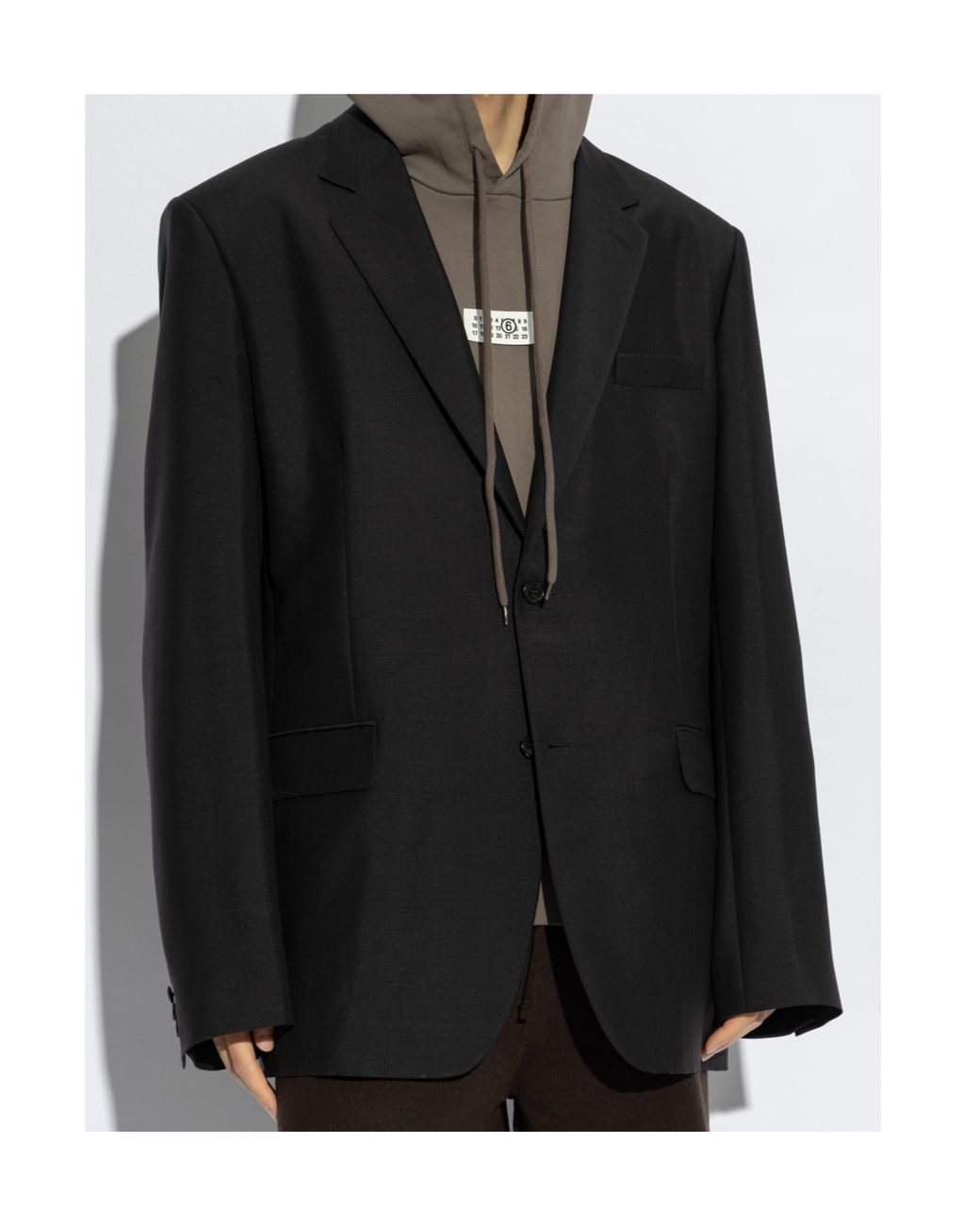 Maison Margiela Black Buttoned Open Blazer for men