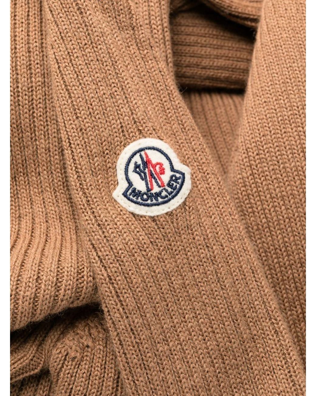 Moncler Brown Logo Patch Ribbed Dress