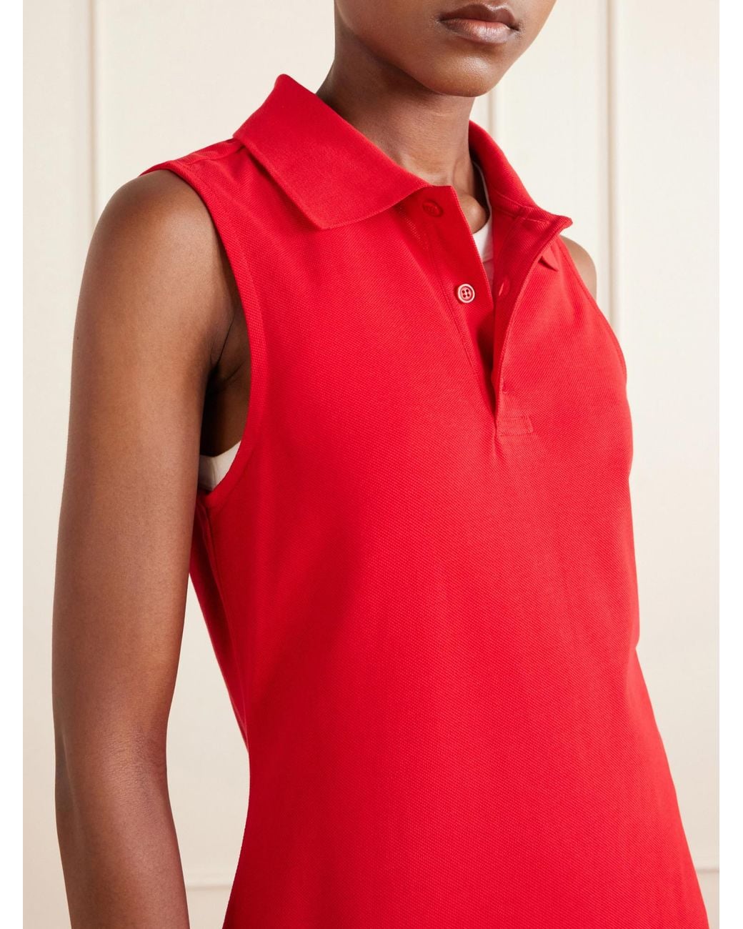 Flore Flore Red Cotton-Piqué Mini Dress