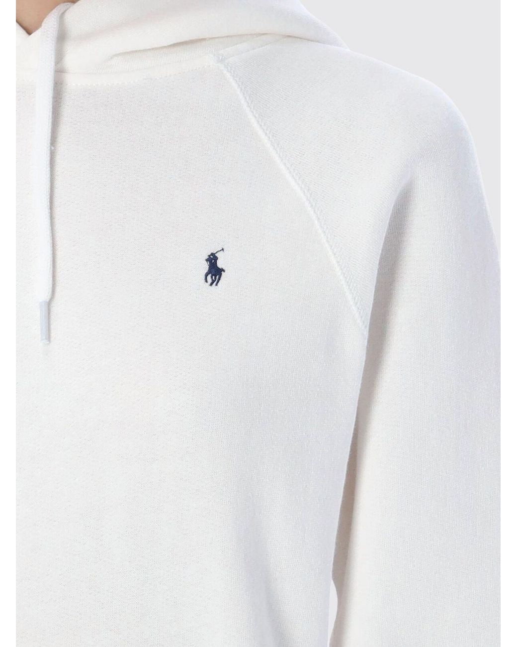 Polo Ralph Lauren White Pony Embroidered Drawstring Hoodie