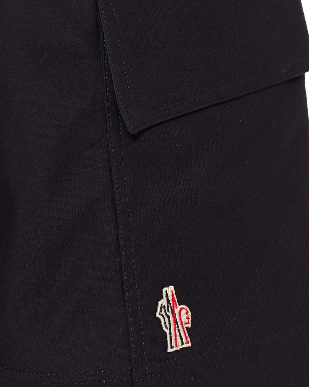 Moncler Blue Cotton Gabardine Cargo Shorts for men