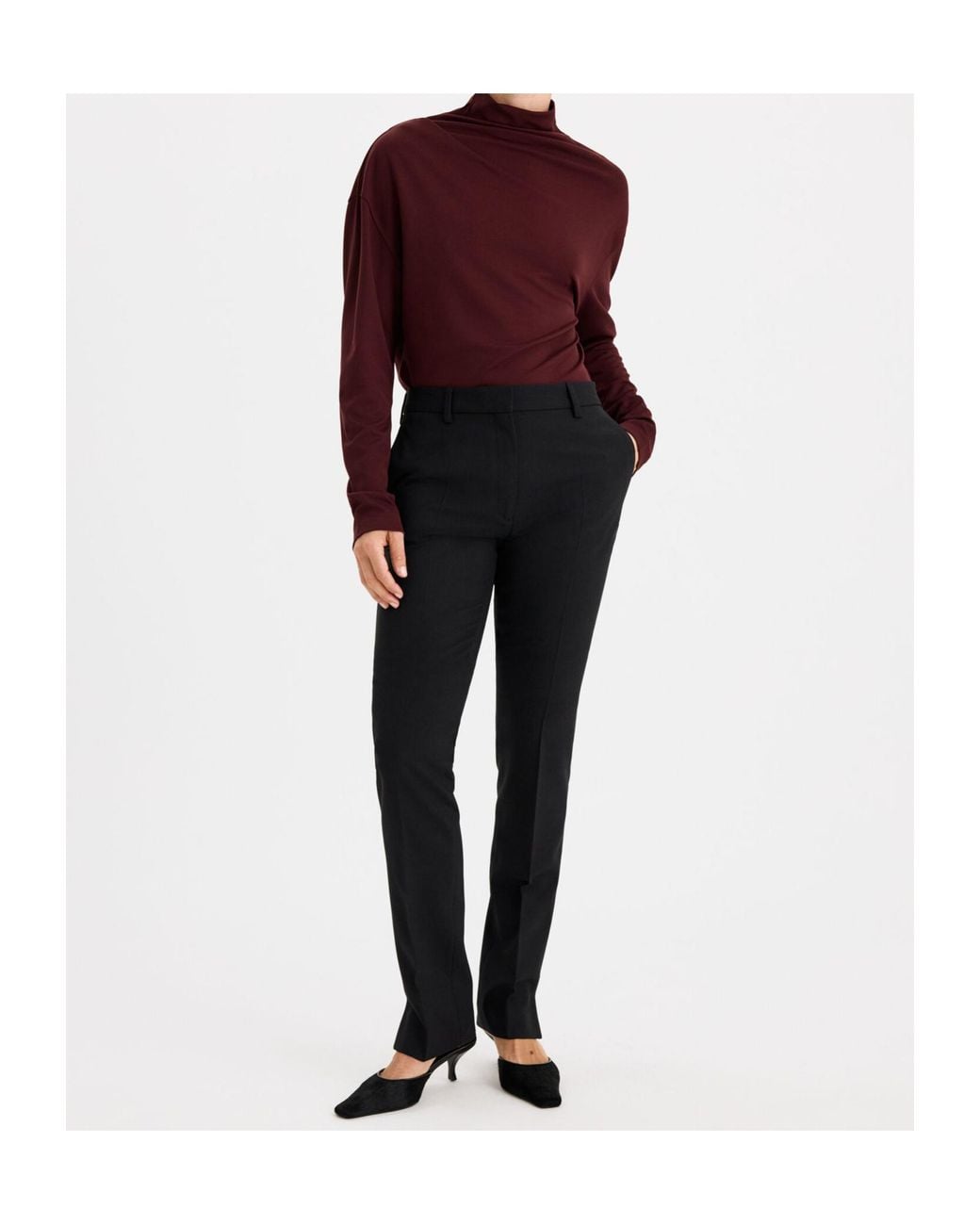 Filippa K Black Slim Extra-Long Pants