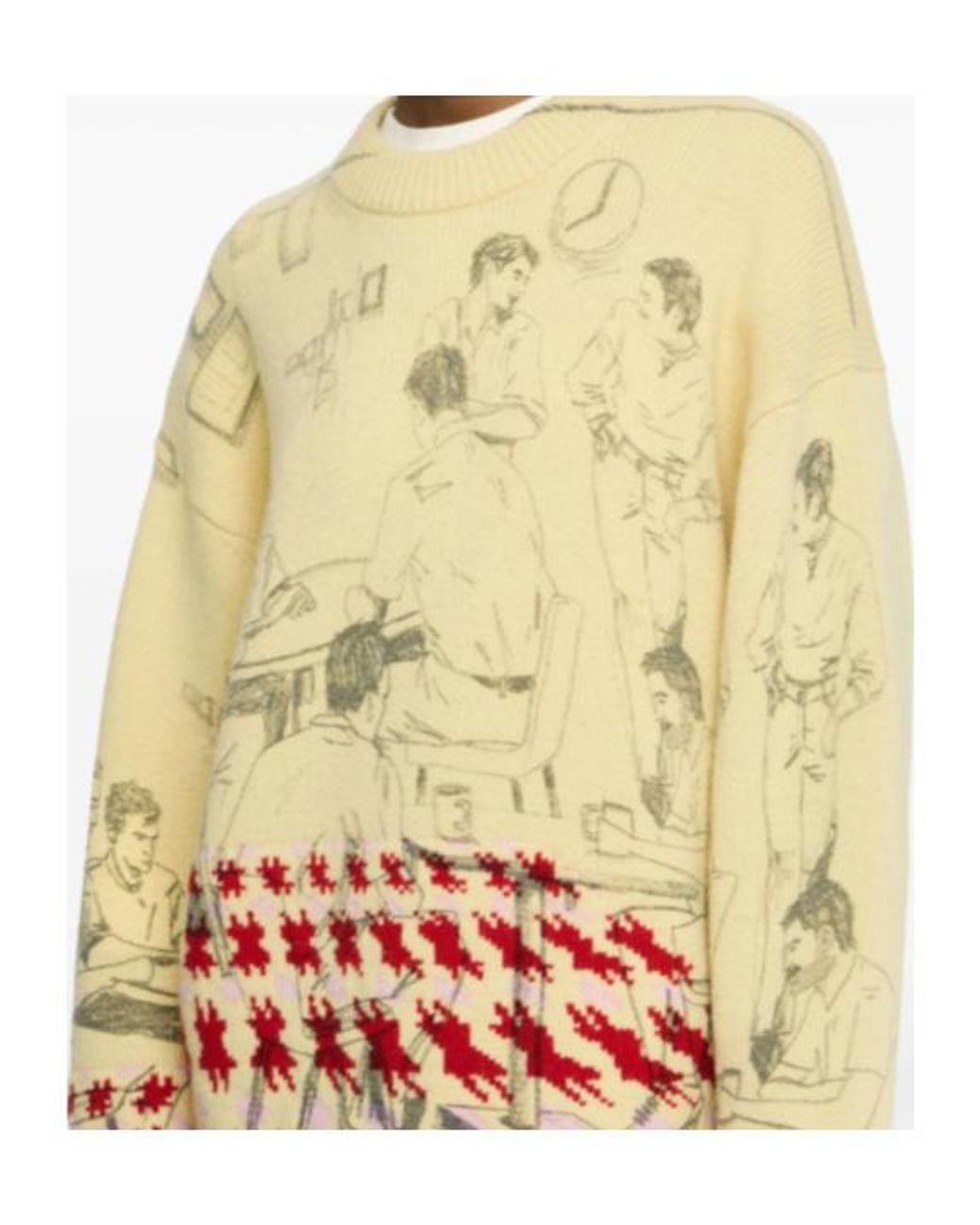 J.W. Anderson White Patterned-Intarsia Jumper